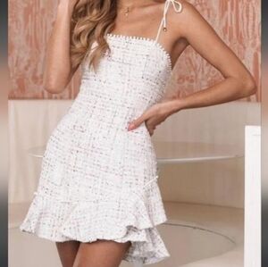 Romantic Tweed mini dress 🎀🥰